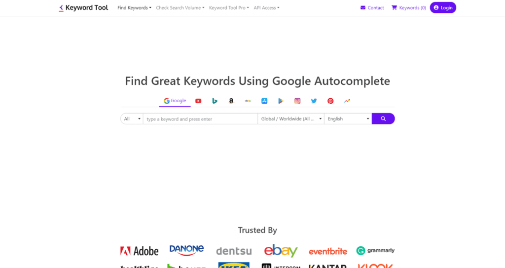 Keyword Tool - verktyg för att hitta lämpliga nyckelord och förslag