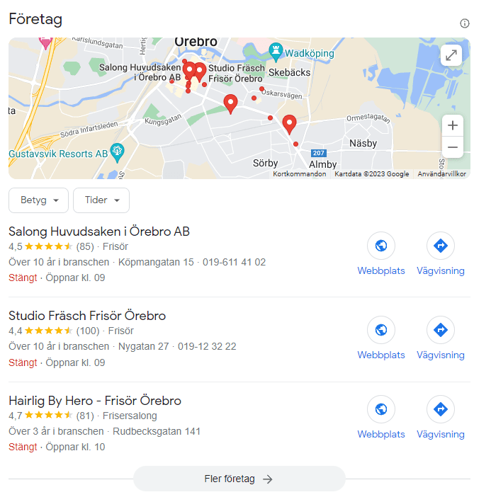 Google SERP - Lokal SEO