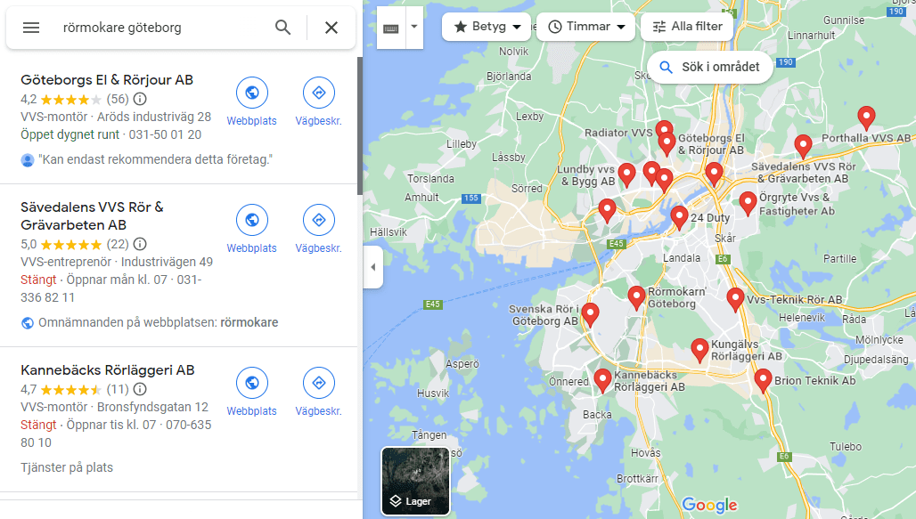 Google My Business - Google Maps - Google Företagsprofil
